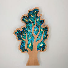 Carica l'immagine nel visualizzatore di Gallery, Albero turchese e blu con foglie oro 250