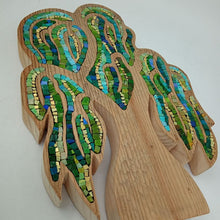 Carica l'immagine nel visualizzatore di Gallery, Albero salice verde, blu e oro 219