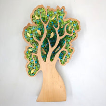 Carica l'immagine nel visualizzatore di Gallery, Albero verde e azzurro con foglie oro 100