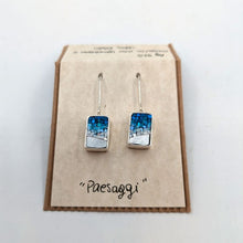 Carica l'immagine nel visualizzatore di Gallery, Orecchini Paesaggi Bianco - Blu