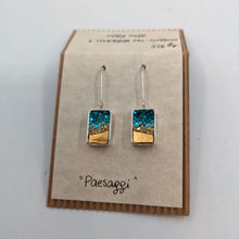 Laden Sie das Bild in den Galerie-Viewer, Paesaggi Goldohrringe – Aquagrün