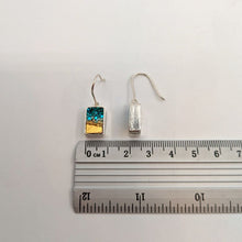 Laden Sie das Bild in den Galerie-Viewer, Paesaggi Goldohrringe – Aquagrün