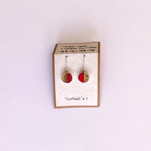 Carica l'immagine nel visualizzatore di Gallery, Orecchini Contrasti in oro e rosso
