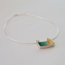 Carica l'immagine nel visualizzatore di Gallery, Collana Paesaggi in Oro e Verde Acqua