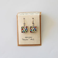 Carica l'immagine nel visualizzatore di Gallery, Orecchini quadrati Delta multicolor