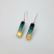 Laden Sie das Bild in den Galerie-Viewer, Paesaggi Goldohrringe – Aquagrün