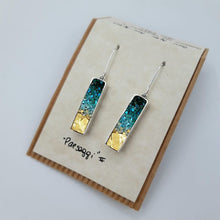 Laden Sie das Bild in den Galerie-Viewer, Paesaggi Goldohrringe – Aquagrün