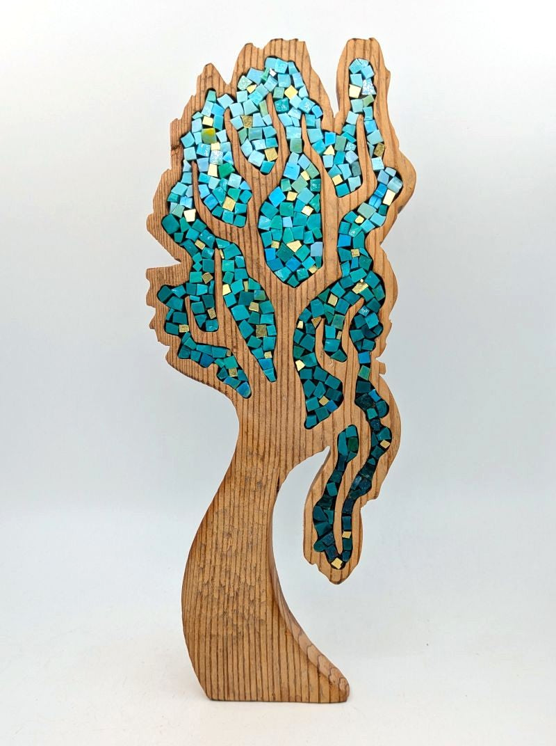 Albero verde acqua e oro 95