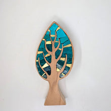 Carica l'immagine nel visualizzatore di Gallery, Albero fiamma azzurro, ottanio e oro  172
