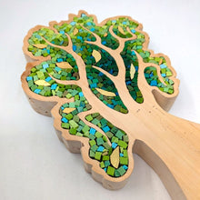 Carica l'immagine nel visualizzatore di Gallery, Albero verde e azzurro con foglie oro 100
